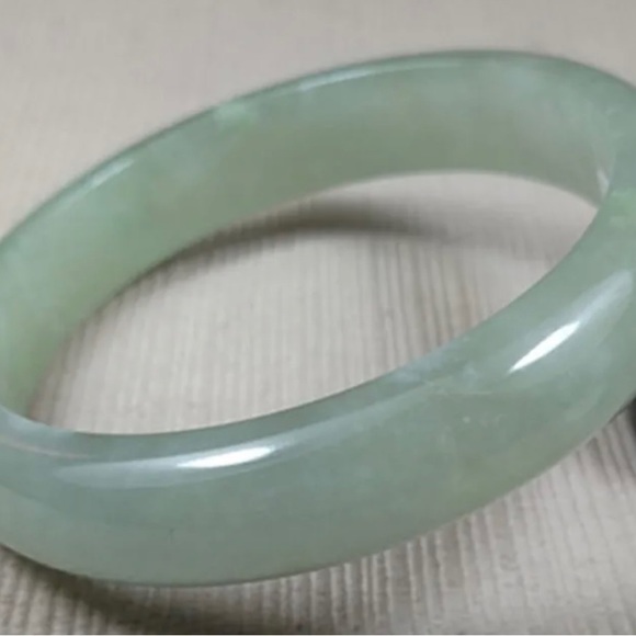 61.5MM Natural Ice Green Jadeite Jade Bracelet Bangle Jadeite Jade Bracelets - Picture 11 of 11